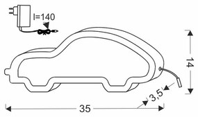 Черна бебешка лампа Car - Candellux Lighting