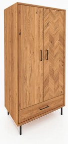 Гардероб от дъбова дървесина в естествен цвят 97x196 cm Abies - The Beds