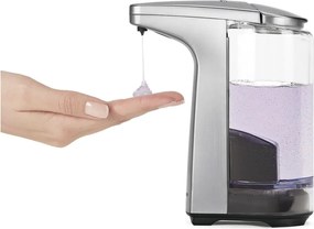 Сив автоматичен метален дозатор за сапун 237 ml - simplehuman