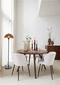 Кафява кръгла трапезна маса с акациев плот ø 120 cm Quenza – Light &amp; Living