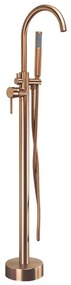 Cмесител-свободно стоящ  Rea Lungo brush copper