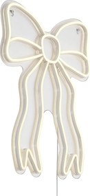 Неонова стенна лампа топло бяла с LED - Bow