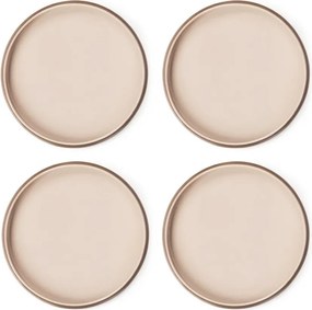 Бежови глинени чинии в комплект 4 бр. ø 22 cm Terra Rondo – Bonami Selection