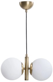 Висяща лампа със стъклен абажур в златисто и бяло ø 15 cm Monera - Squid Lighting