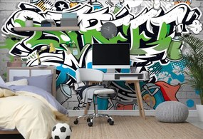 Тапет – Весел надпис Street Art със спрейове