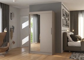 Гардероб Alegre 120 плъзгащи се-сиво-бежово