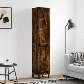 3199134 vidaXL Висок шкаф, опушен дъб, 34,5x34x180 см, инженерно дърво