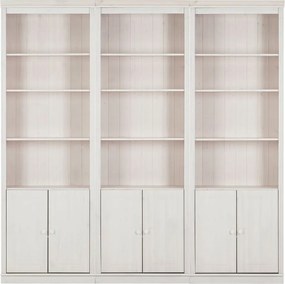 Бяла библиотека от масивен бор 222x223 cm Anita – Støraa