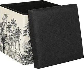 Пуф със съхранение atmosphera Benicio, Сгъваем, Черен