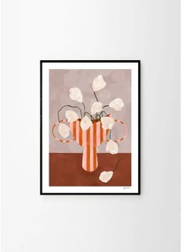 Постер 30x40 cm White Flowers in Striped Vase – Frankie Penwill – The Poster Club