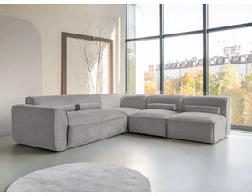 Светлосив ъглов диван (десен ъгъл) Flex Felix – Miuform