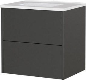 Антрацитен матов стенен шкаф за мивка 61x61 cm Bodera – Germania