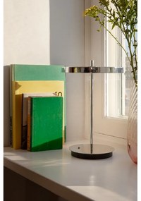 LED затъмняваща се настолна лампа с метален абажур в сребрист цвят (височина 31 cm) Asteria Move – UMAGE