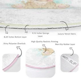 Бял детски килим ø 100 cm Comfort - Mila Home