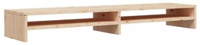 813919 vidaXL Поставка за монитор, 100x24x13 см, бор масив