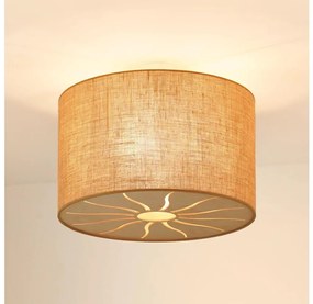 Brilagi - Плафон COUNTRY ROLLER 1xE27/15W/230V, Ø 50 см, бежов