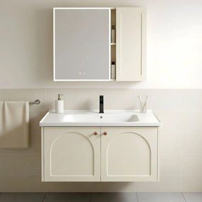 Комплект мебели за баня с мивка Denver 80cm Creme