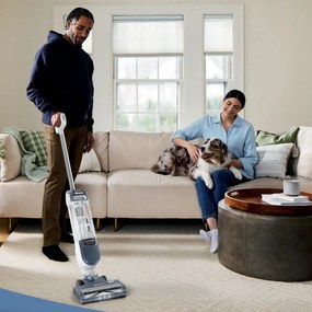 Вертикална прахосмукачка Shark Freestyle Max SV2002, 30W, 0.7 л, 20 мин, 2 скорости, 2 степени, LED светлини, Станция за зареждане, Син