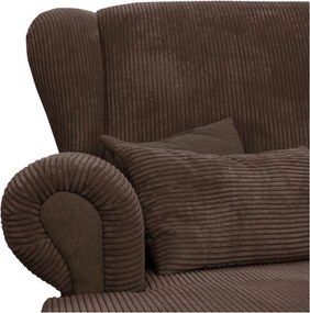Тъмнокафяв шезлонг от рипсено кадифе Lord – Ropez