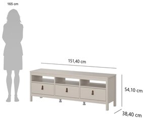 Сиво-бежова маса за телевизор 151x54x38 cm Madrid – Tvilum