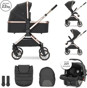 Детска комбинирана количка REYA 3в1 LORELLI - Black JASPER