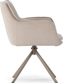 Бежови тапицирани трапезни столове в комплект 2 бр. Keiko – Marckeric