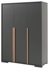Тъмносив детски гардероб 146x195 cm London – Vipack