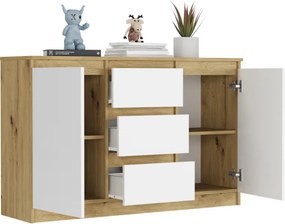 Комод R-120-S3 с 3 чекмеджета и една врата – различни цветови варианти антрацит микс артисън