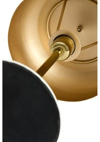 Кафява настолна лампа с метален абажур (височина 34 cm) Surin – Light &amp; Living