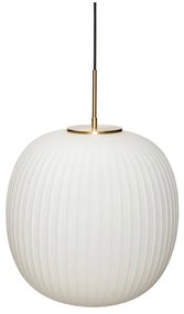 Бяло висящо осветително тяло със стъклен абажур ø 40 cm Serene – Hübsch