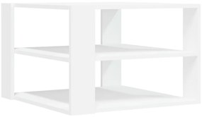 834245 vidaXL Кафе маса, бяла, 58x58x40 см, инженерно дърво