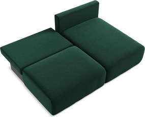 Тъмнозелен кадифен сгъваем/с място за съхранение ъглов диван (десен ъгъл) Kalena – Makamii
