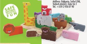 Moni toys  -  Дървен пъзел с животни 3002
