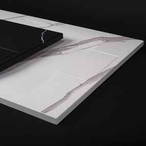 Корито за душ кабина Bazalt CARRARA WHITE 90x120