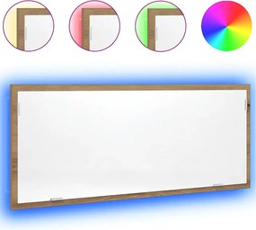 856276 vidaXL LED огледало за баня Artisan Oak 100x8,5x37 cm