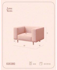 Бежово кресло от плат букле Kukumo - Ame Yens