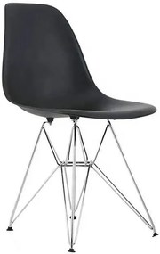 Кухненски стол Fiore Metal-черен (4) парчета