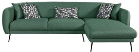 Зелен разтегателен ъглов диван , десен ъгъл Madrid - Pandia Home