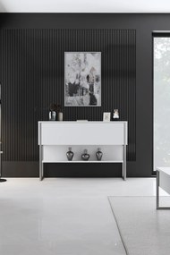 Скрин Luxe, цвят Сребърен Бял