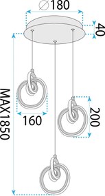 Лампа LED LHJ093-3CP GOLD