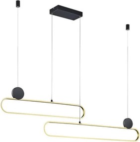 Trio - димируем висящ полилей на кабел GRANT LED/54W/230V 2300/3000/4000K черен/златен