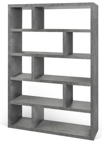 Сив шкаф за книги от бетон 120x173 cm Dublin - TemaHome