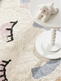 Кремав памучен детски килим подходящ за пране/ръчно изработен 140x200 cm Snuggle Nappi – Hanse Home