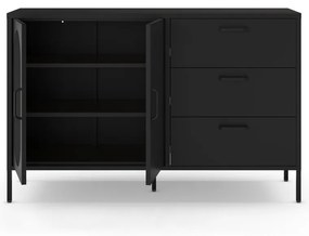 Черен скрин 140x90 cm Diora – Marckeric