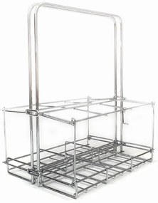 Сгъваема поставка за бутилки Kikkerland sp-BA50, Стояща, Хром