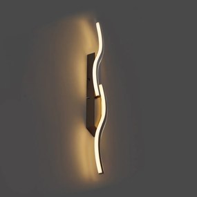 Дизайнерска стенна лампа тъмен бронз с 3-степенно димиране 2-светлини - Bummy