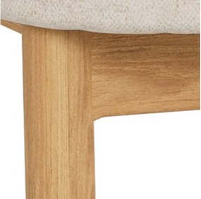 Тапициран стол ТОРАЙ Бежов (Apia 453) / основа естествен дъб