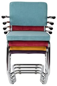 Комплект от 2 черни стола с подлакътници Ridge Kink Rib - Zuiver