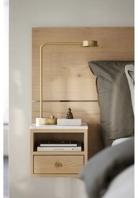 Табла за легло от масивен дъб естествена 240x79 cm Whitmore – Rowico