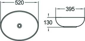 Mexen Jowita мивка за плот 52 x 39 см, бяла - 21355200